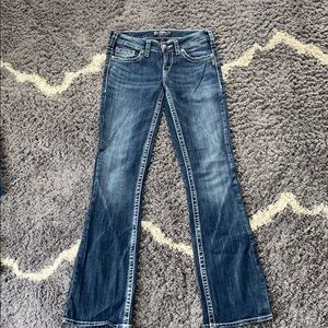 Women’s silver jeans